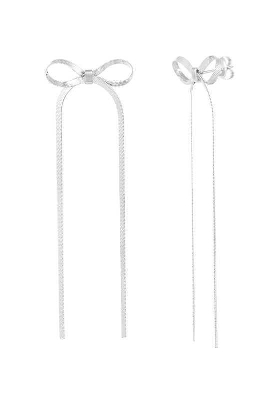 Ophelia bow long earrings